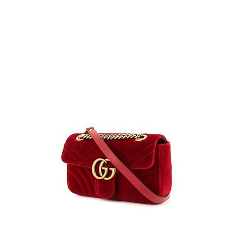 gucci marmont velluto rossa|Gucci gg marmont.